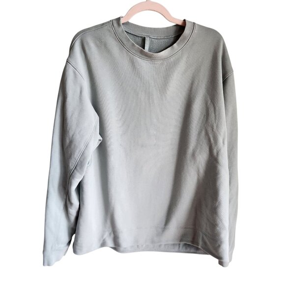 Lululemon Sweatshirt Men's XL Green French Terry Oversized Long Sleeve Crew - Picture 1 of 11